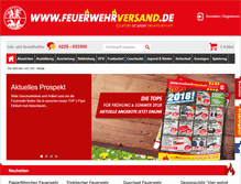 Tablet Screenshot of feuerwehrversand.de